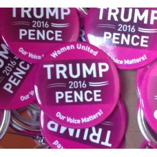 Women United Our Voice Matters Trump Commemorative Button 